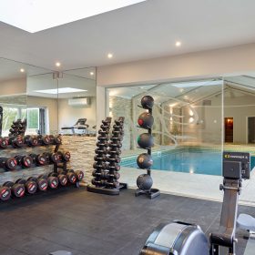 Pool and living spaces